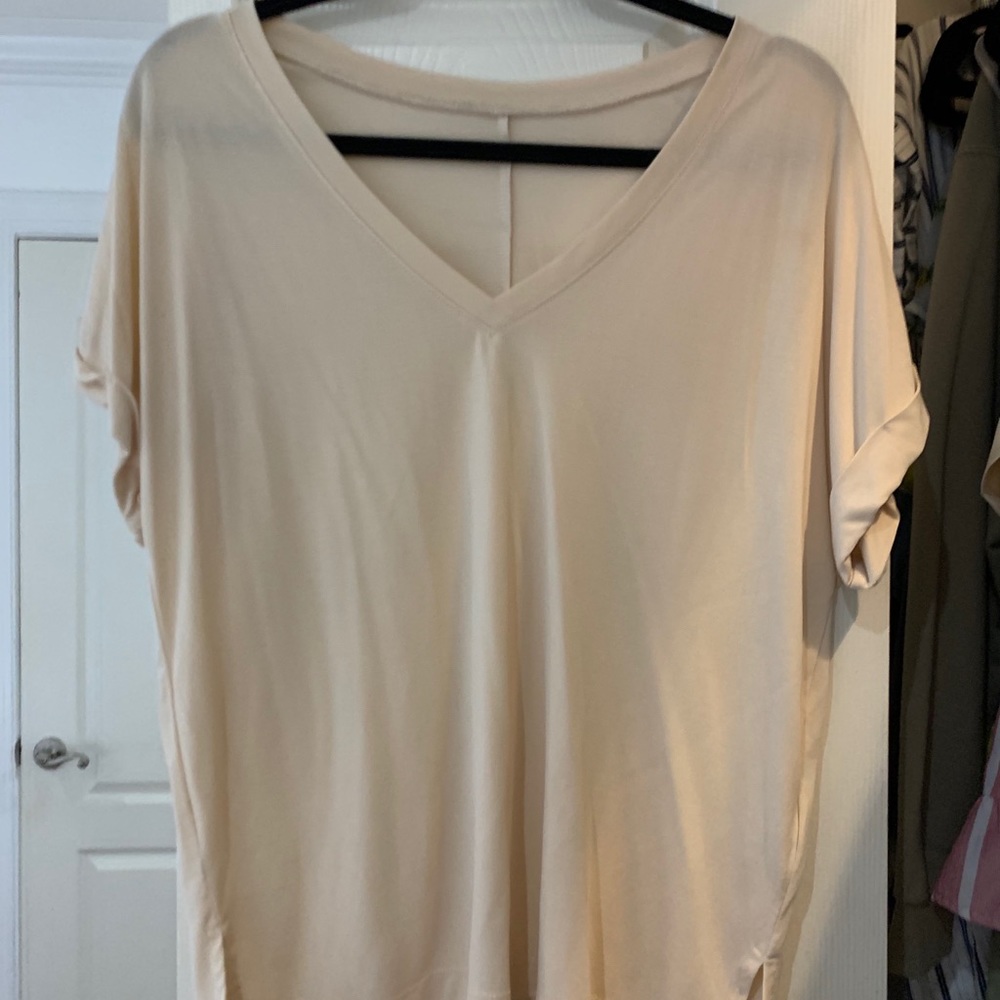 Nude Cuffed Sleeve T-Shirt